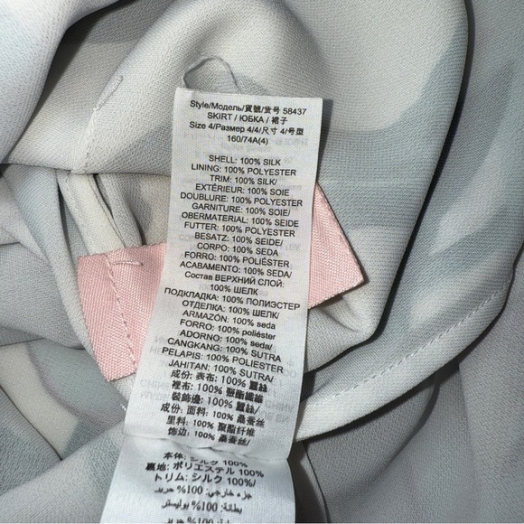 Tory Burch Louisa Silk Printed Ruffle Skirt in Ivory Desert Bloom size 4 - Picture 13 of 16